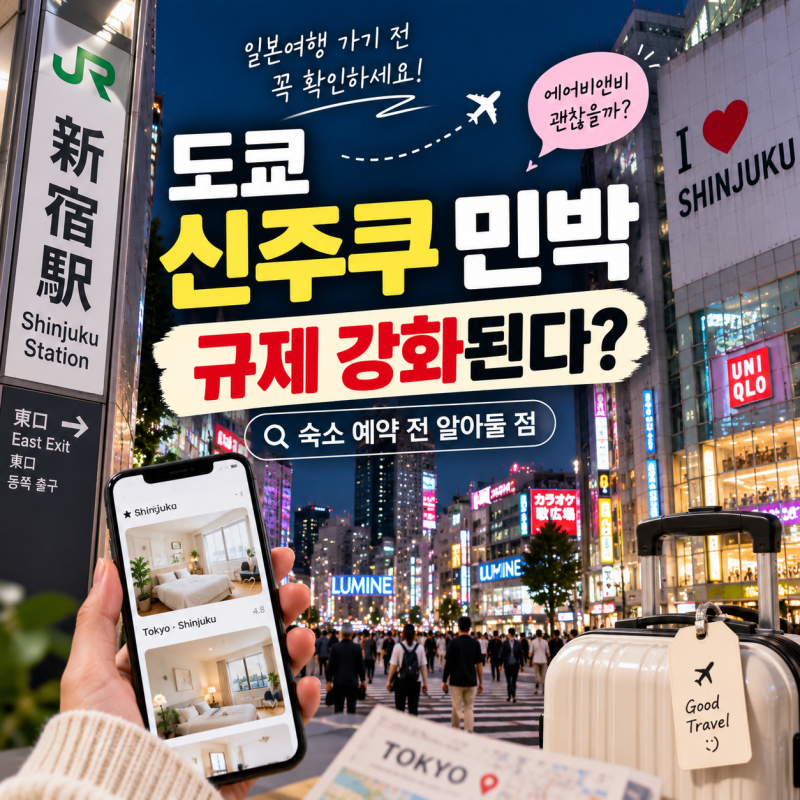 도쿄 신주쿠 민박 규제 강화된다? 일본여행 숙소 예약 전 알아둘 점