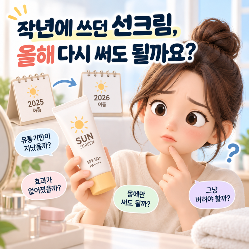 선크림 유통기한 지나도 써도 될까?개봉 전·개봉 후 확인하는 법