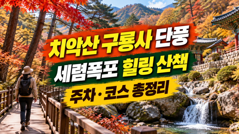 2026 원주 치악산 구룡사 단풍 산책｜금강소나무숲 무장애길·세렴폭포·주차 정보