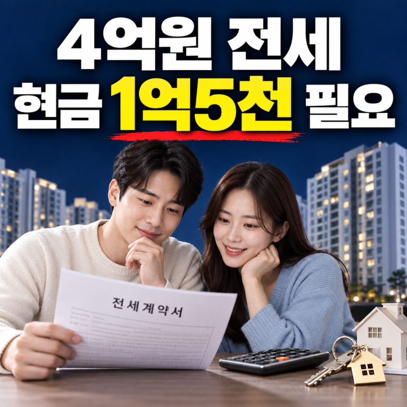 2026 신혼부부 버팀목 전세대출｜4억원 전세라면 자기자금 얼마 필요할까
