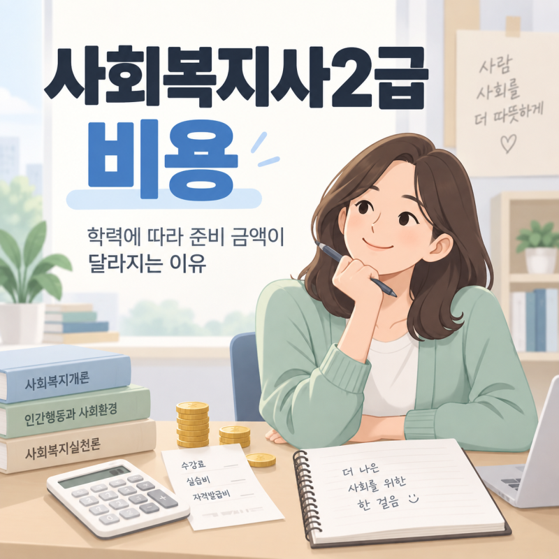 사회복지사2급 비용, 학력에 따라 준비해야 하는 금액이 달라지는 이유