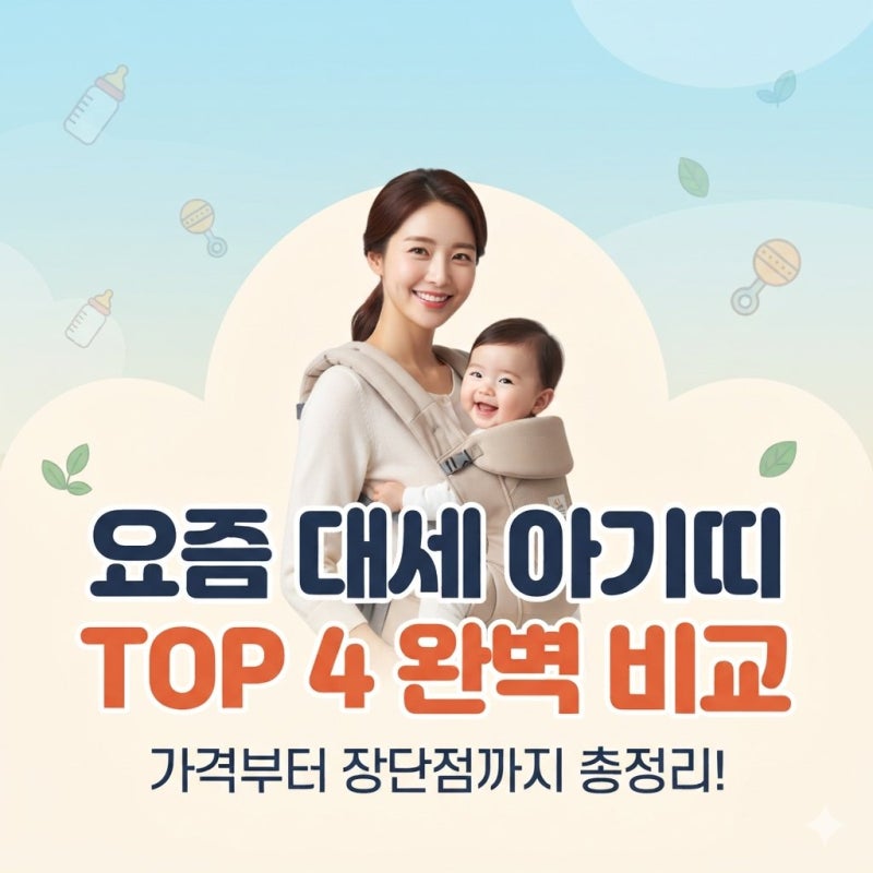 [육아용품] "맘카페 속았나?" 아기띠 브랜드 TOP 4 솔직 비교, 결국 2번 사게 되는 진짜 이유