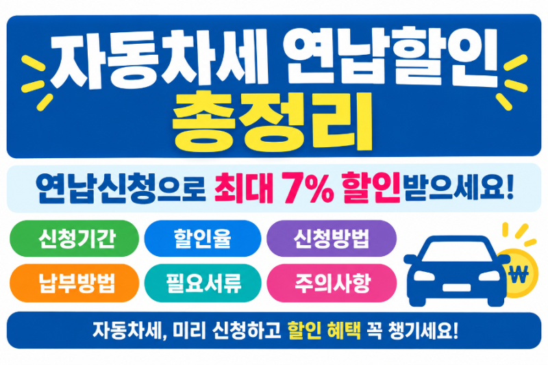2026 자동차세 연납 할인 계산 총정리