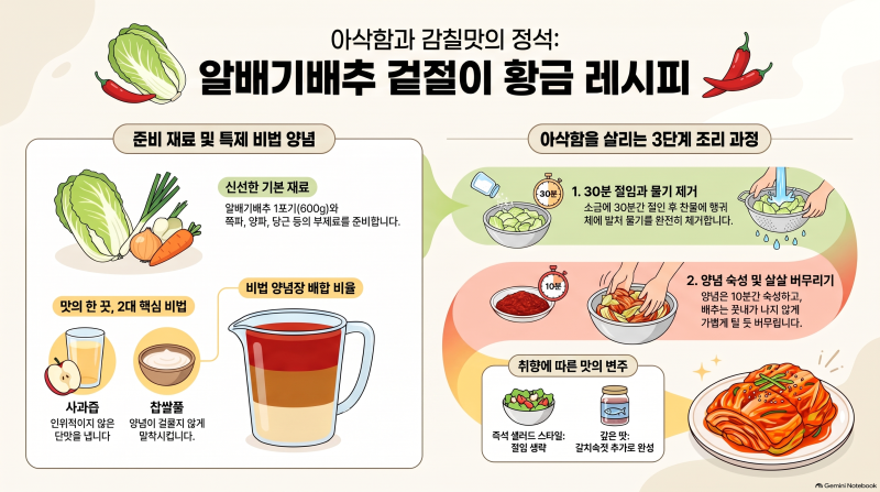 알배기겉절이 레시피