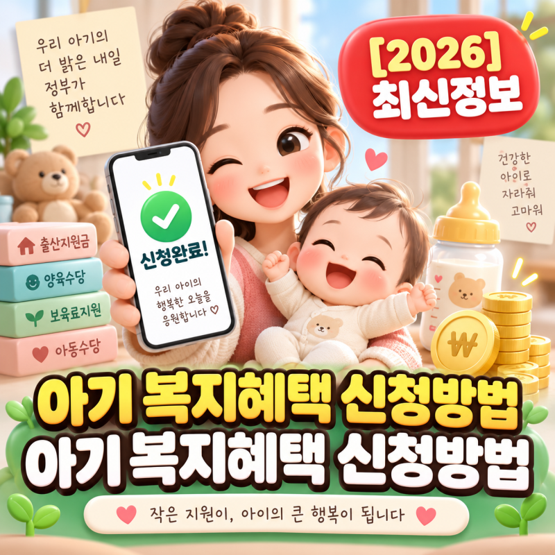 초보 부모 필독! 60일 지나면 최대 100만 원 날리는 2026 부모급여 필요서류 3가지 (방문·온라인....