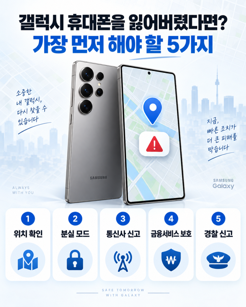 삼성 갤럭시 휴대폰을 잃어버렸다면? 찾는 방법부터 SKT·KT·LG유플러스 분실 신고까지