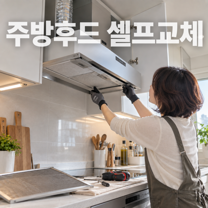 주방후드셀프교체 방법, 사이즈부터 확인하세요