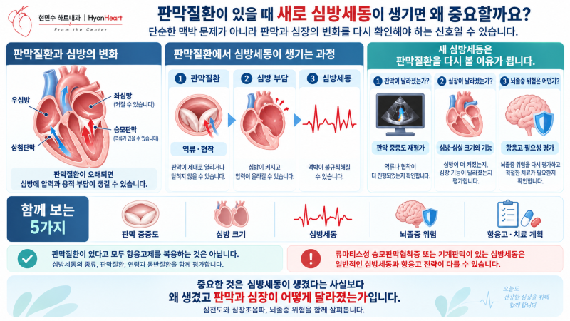 판막질환이 있을 때 새로 심방세동이 생기면 왜 중요할까요?
