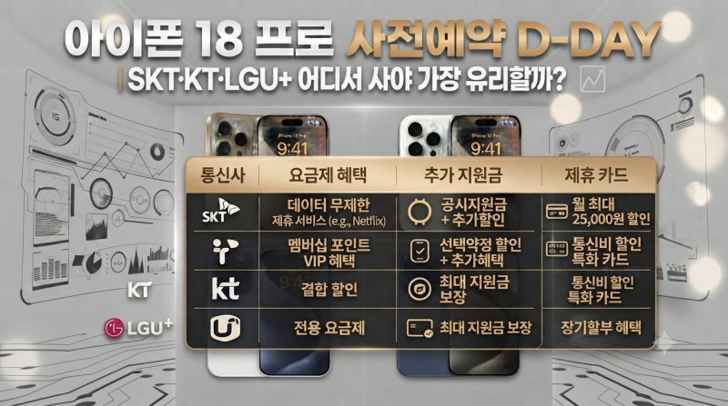 (광고)아이폰 18 프로 사전예약 D-DAY｜SKT·KT·LGU+ 어디서 사야 가장 유리할까?