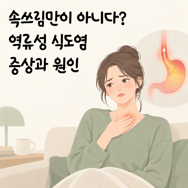 속쓰림만이 아니다? 역류성 식도염 증상과 원인