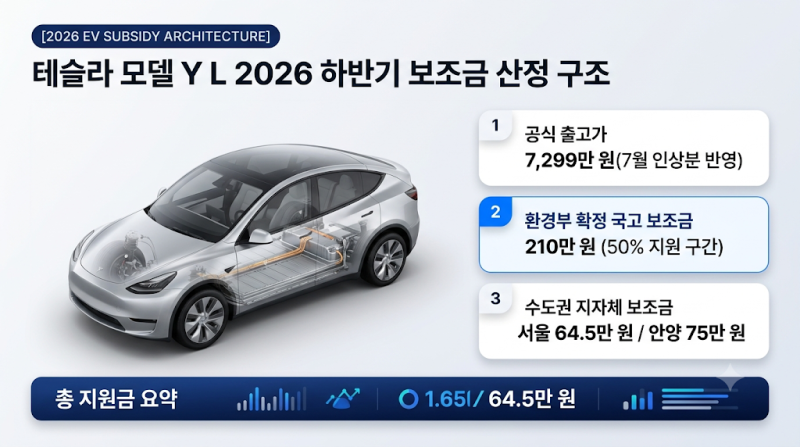 2026 테슬라 모델 Y L 보조금 받고 실구매가는? 지자체 잔여 예산과 취등록세 140만원 꿀팁