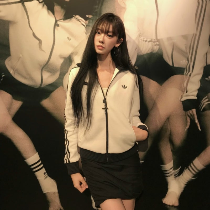 제니 아디다스 콜라보 져지 트랙탑 +치마 착용 도쿄 팝업 다녀온 후기