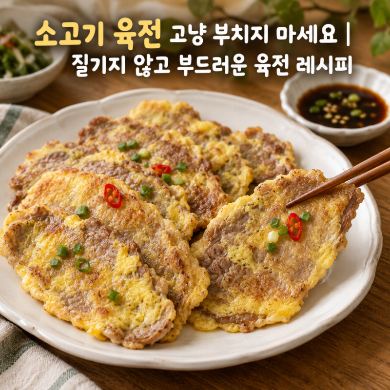 소고기 육전 그냥 부치지 마세요 질기지 않고 부드러운 육전 레시피