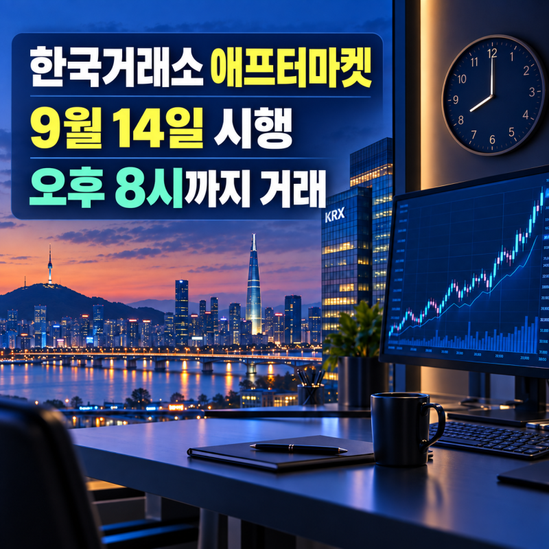 한국거래소 애프터마켓이란? 9월 14일부터 오후 8시까지 주식 거래 방법