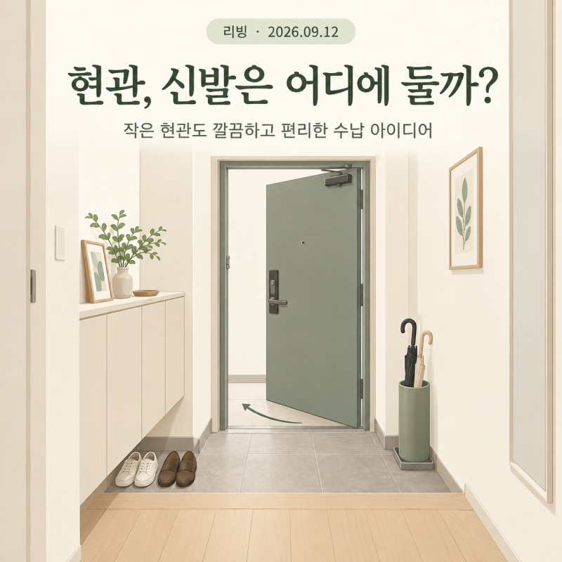 좁은 현관 정리, 신발장이 있는데도 바닥이 꽉 찬다면