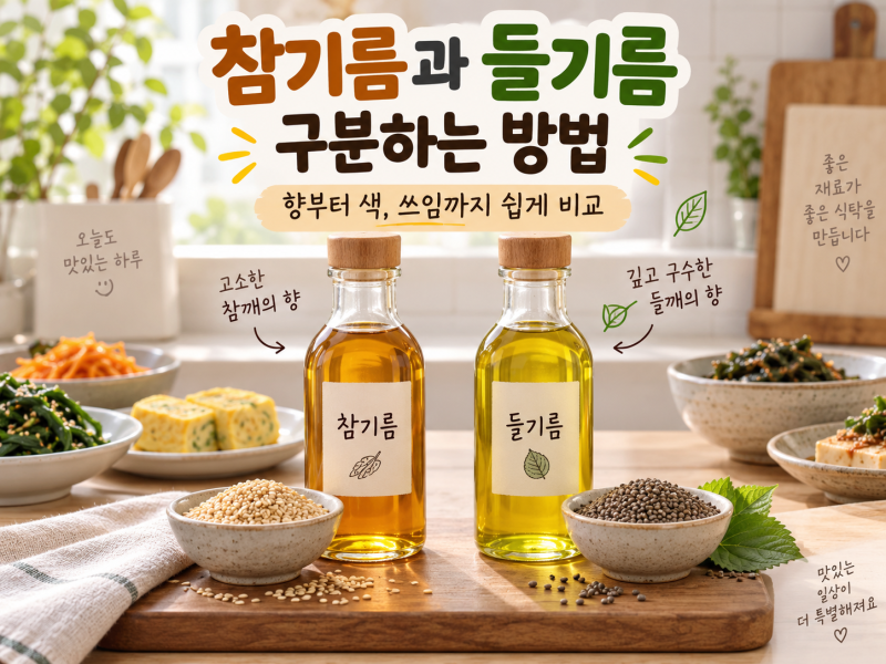 참기름과 들기름 구분하는 방법