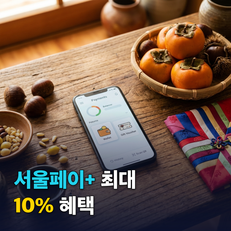 추석 서울페이+ 최대 10% 혜택, 충전부터 가맹점 확인까지 한번에 정리