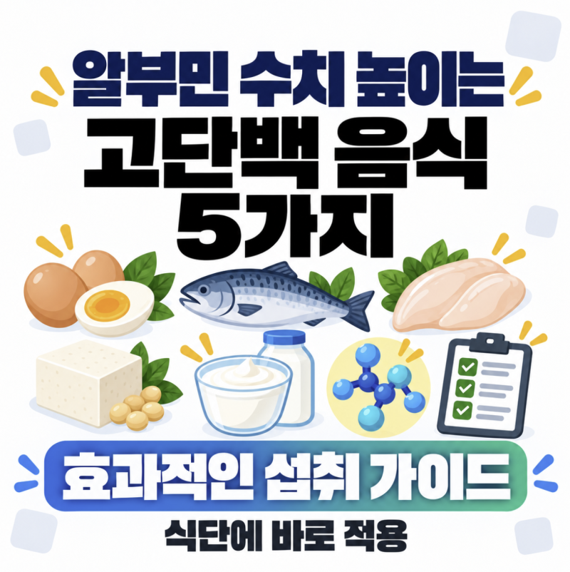 알부민 수치 높이는 고단백 음식 5가지와 효과적인 섭취 가이드