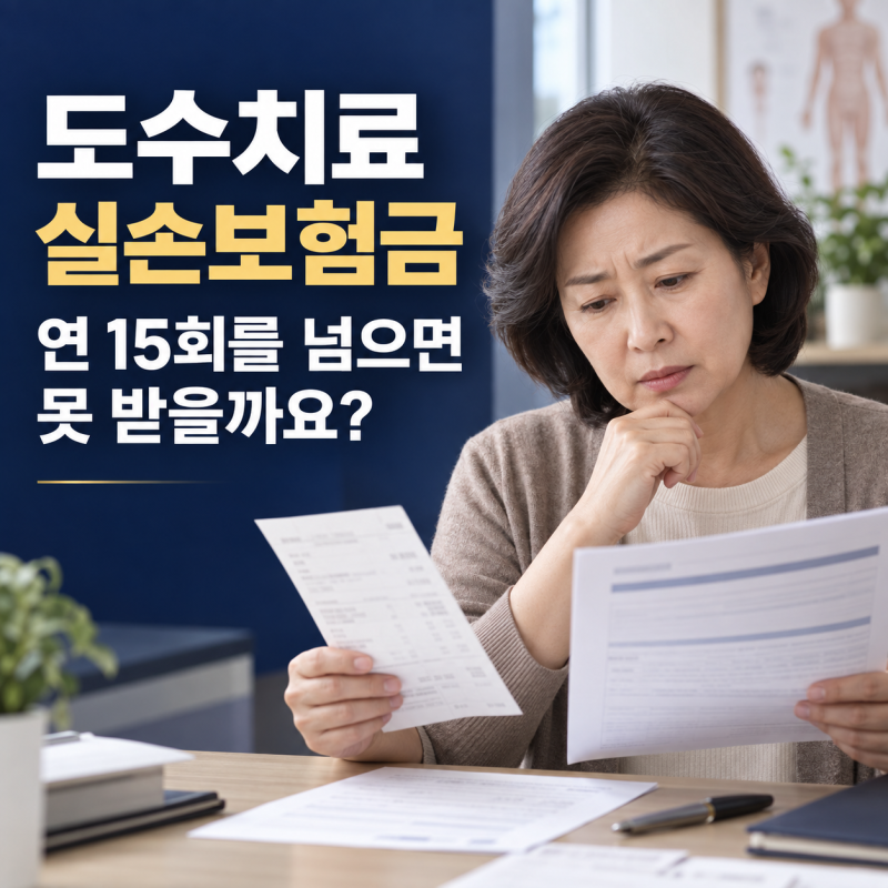2026년 7월부터 도수치료 실손보험금, 연 15회를 넘으면 못 받을까요?
