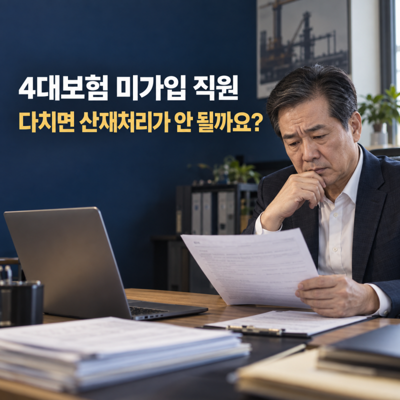 4대보험에 가입하지 않은 직원이 다치면 산재처리가 안 될까요?