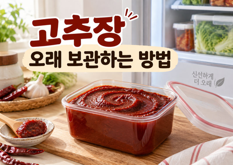 고추장 오래 보관하는 방법