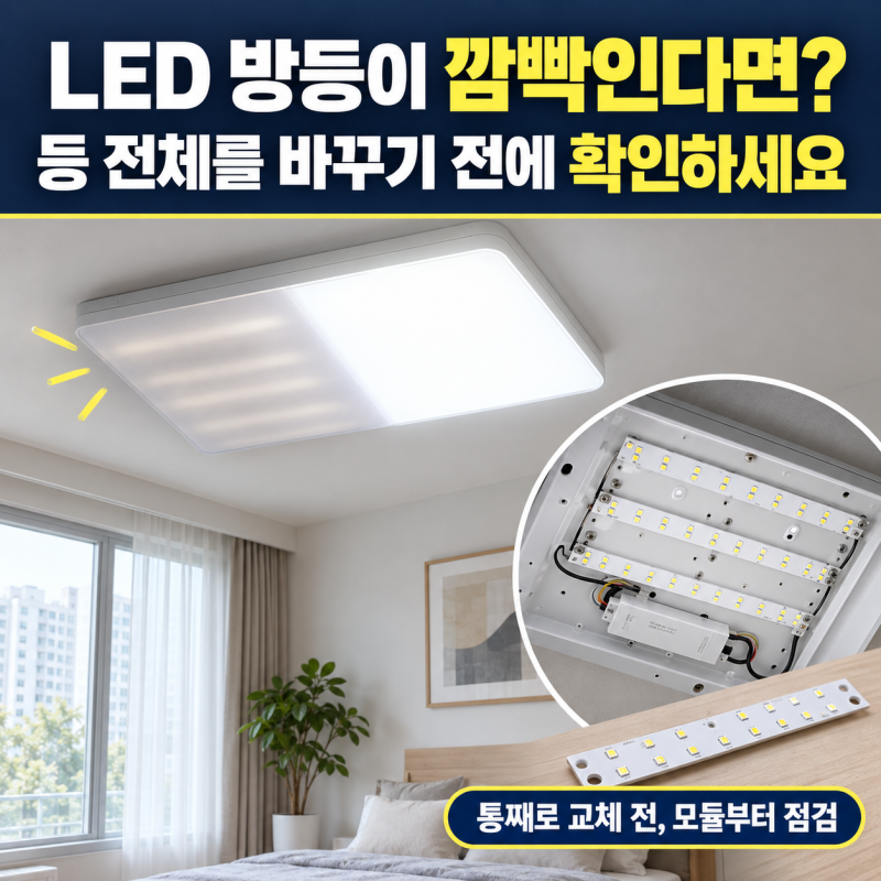 LED 방등이 깜빡인다고 통째로 바꾸지 마세요, 모듈 교체 방법