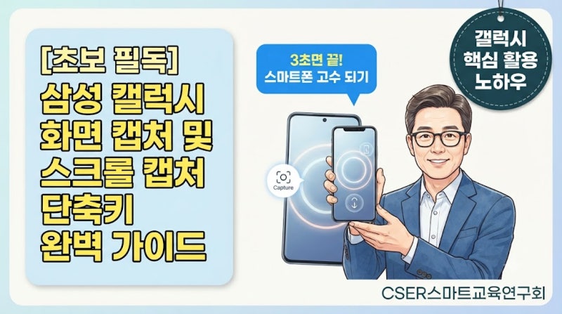 [갤럭시 화면 캡처] 초보자도 1초 만에 끝내는 스크린샷 방법 5가지