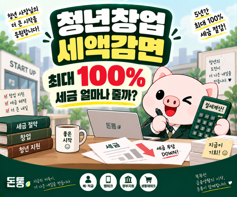 청년창업 세액감면 2026｜소득세 100% 감면? 실제 절세액 계산
