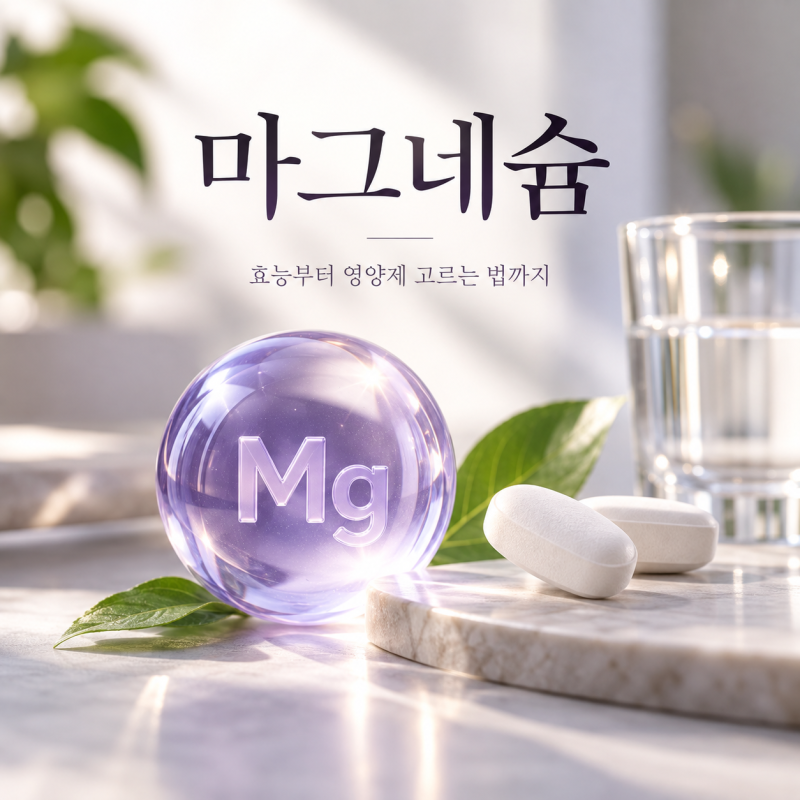 마그네슘 효능부터 영양제 고르는 법 하루권장량은?