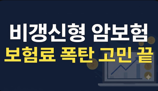 암보험 비갱신형 비교 가이드: 갱신형과의 차이와 핵심 선택 기준