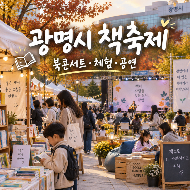 '가을 북 피크닉' 광명시 책축제 2026 일정 장소 우신영 작가 북콘서트