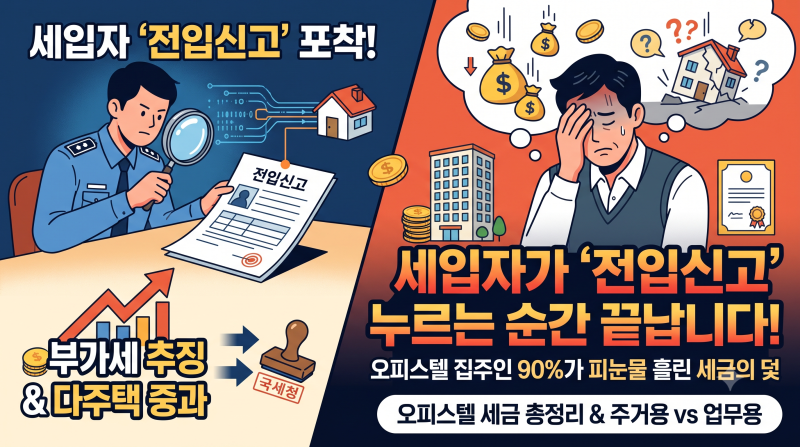 세입자가 '전입신고' 누르는 순간 끝납니다! 오피스텔 집주인 90%가 피눈물 흘린 세금의 덫