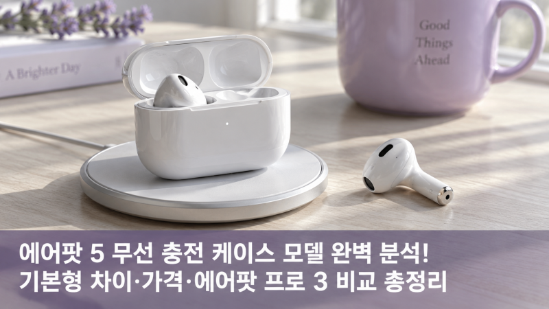 에어팟 5 무선 충전 케이스 모델 완벽 분석! 기본형 차이·가격·에어팟 프로 3 비교 총정리
