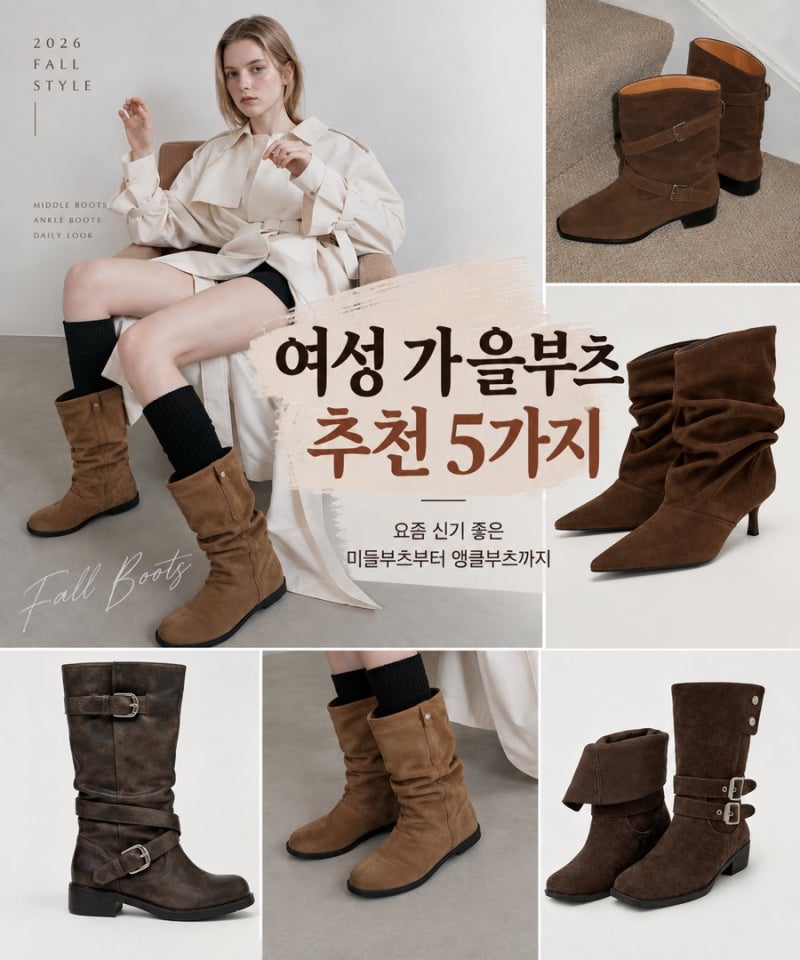 2026 가을 부츠 추천 | 요즘 신기 좋은 여성 부츠 5가지