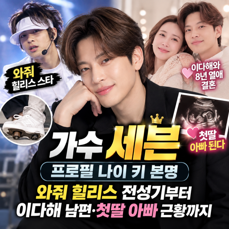 가수 세븐 프로필 나이 키 본명, 와줘 힐리스 전성기부터 이다해 남편·첫딸 아빠 근황까지
