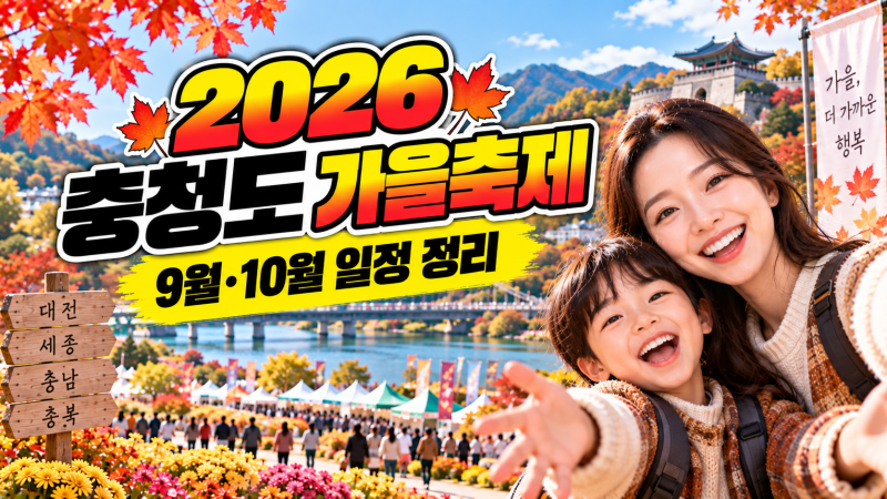 2026 충청도 가을축제, 9월·10월 일정 정리 “먹거리·역사축제 몰렸습니다”