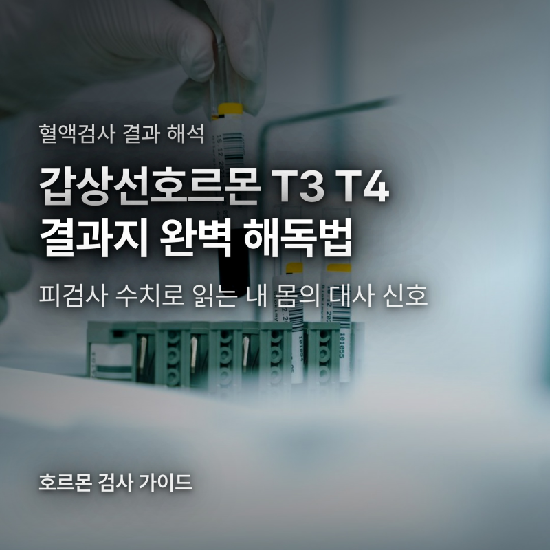 갑상선호르몬 T3 T4 수치 이상 신호? 피검사 결과표 완벽 판독법