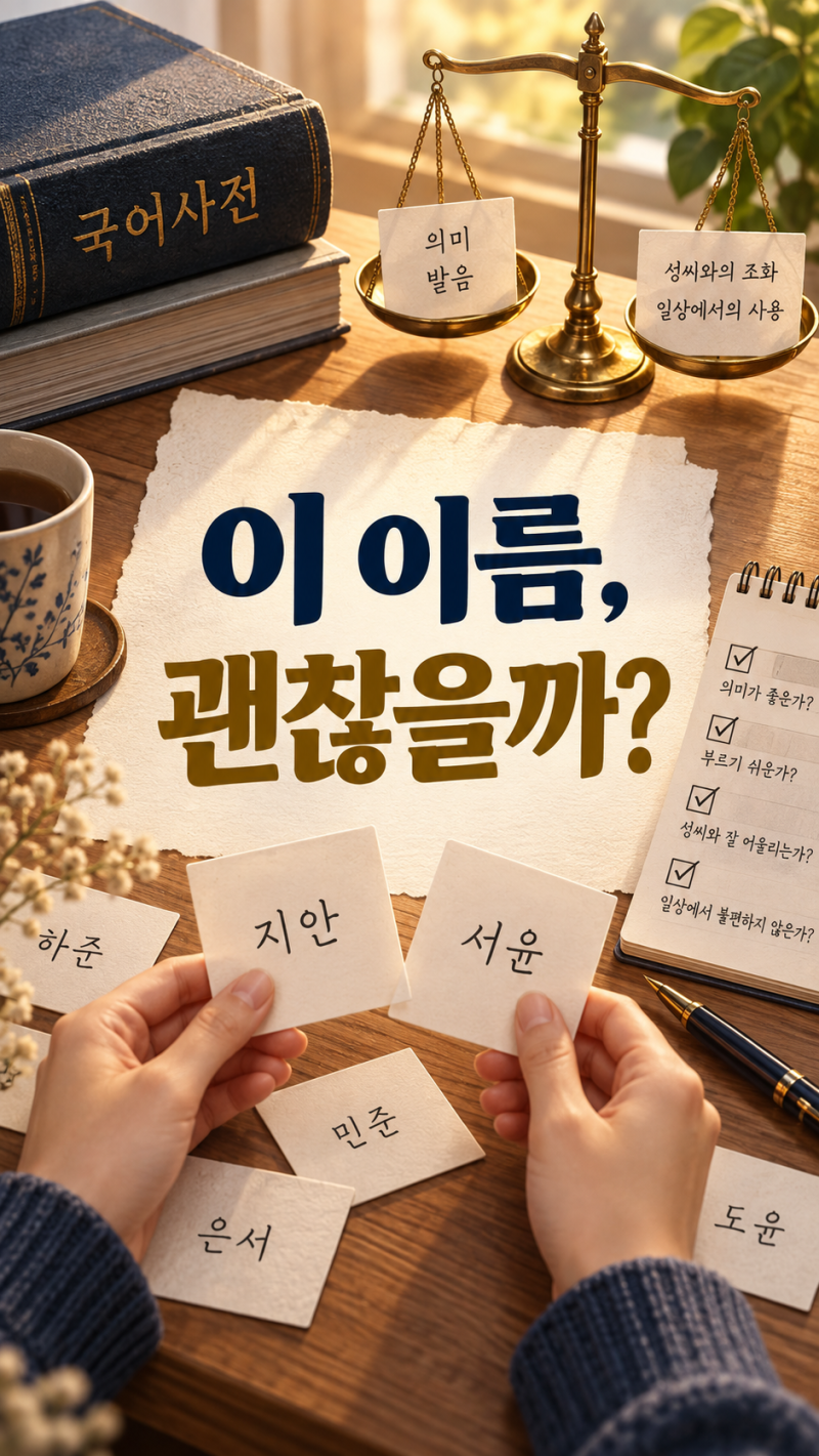 개명할 이름, 좋은 이름인지 확인하는 4가지 방법