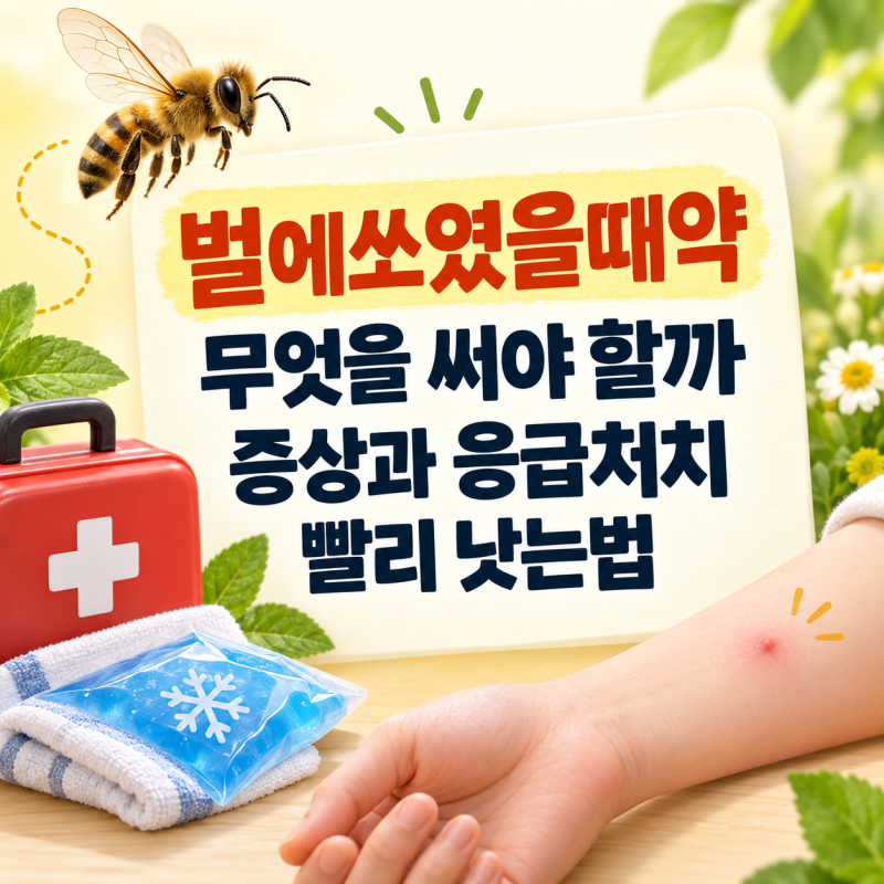벌에쏘였을때약 무엇을 써야 할까 증상과 응급처치 빨리 낫는 법