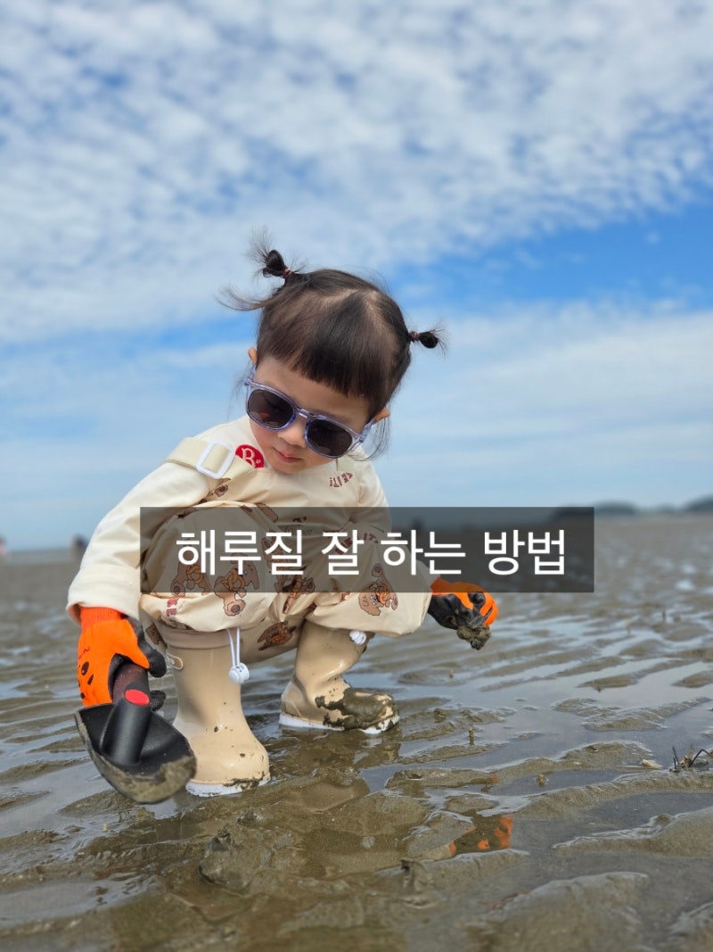 독산 해수욕장 해루질 공짜 맛조개 캐는 방법 ft,서해조개잡이,서해갯벌,보령해루질,보령아....