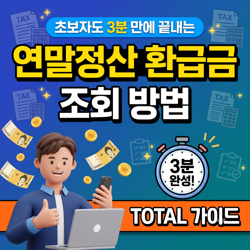 [연말정산] 초보자도 3분 만에 끝내는 연말정산 환급금 조회 방법 Total 가이드