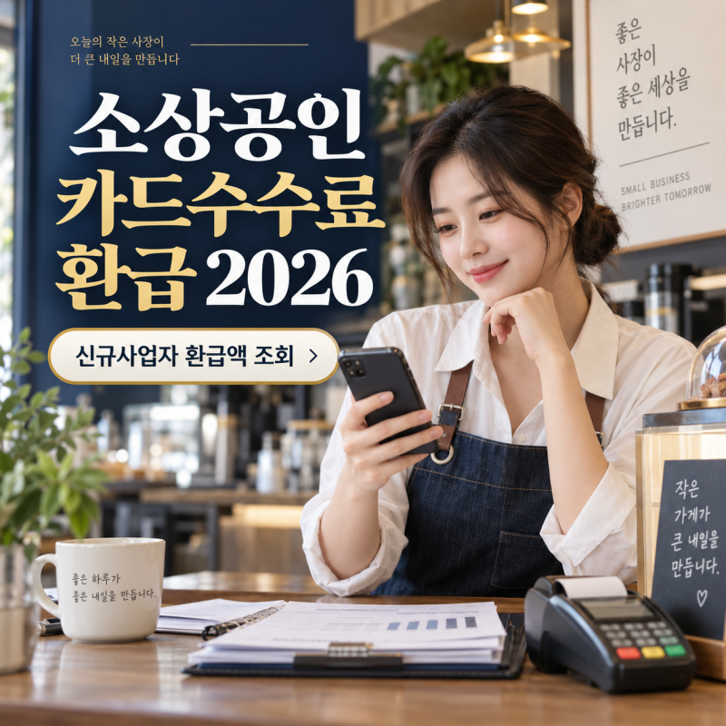 소상공인 카드수수료 환급 2026, 신규사업자 9월 28일 환급액 조회하는 법