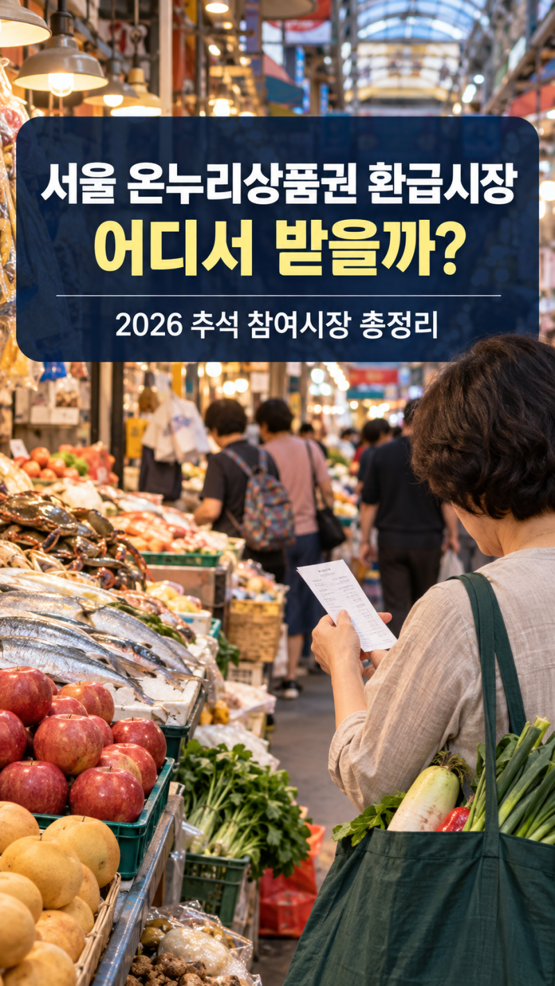 서울 온누리상품권 사용처, 환급되는 시장 어디? 수산물 36곳·농축산물 41곳