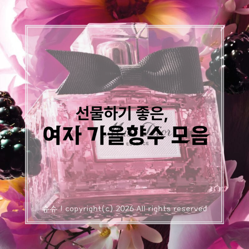 선물하기 좋은 가을 여자 향수 5가지 추천 (feat. 이청아 향수)