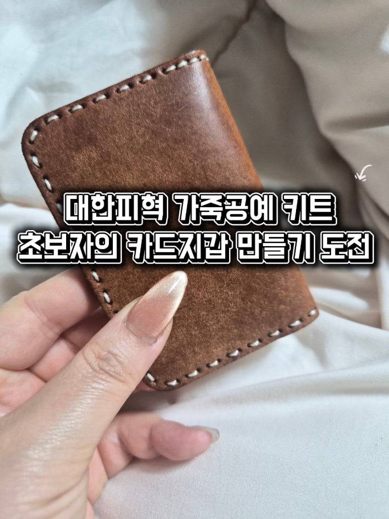 [DIY키트] 대한피혁 베지터블 가죽 카드지갑 만들기! 집에서 즐기는 가죽공예 실속 취미추천