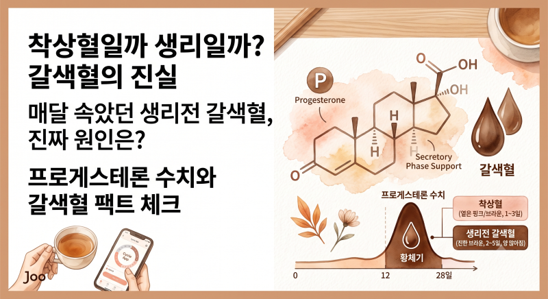 착상혈과 생리 전 갈색혈 차이 구별법 | 프로게스테론의 비밀