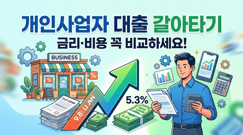 개인사업자 대출 갈아타기, 금리 낮추기 전 꼭 확인해야 할 조건
