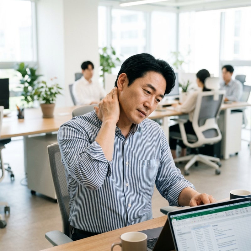 4050 뒷목 뻐근하고 편두통 올 때 진통제만 먹으면 안 되는 이유: 일자목·거북목(경추성 두통)....