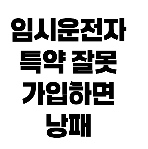 자동차보험 임시운전자특약 당일 가입, 운전해도 될까?