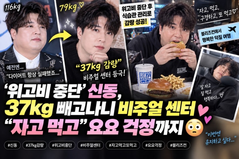 ‘위고비 중단’ 신동, 37kg 빼고 비주얼 센터 등극… “자고 먹고 또 먹고” 근황에 요요 걱....